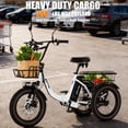 thumbnail image 4 of Narrak Fat Tire Adult Folding Electric Tricycle,Step-Thru Electric Trike with 468WH Removable Battery & Large Basket, 4 of 6