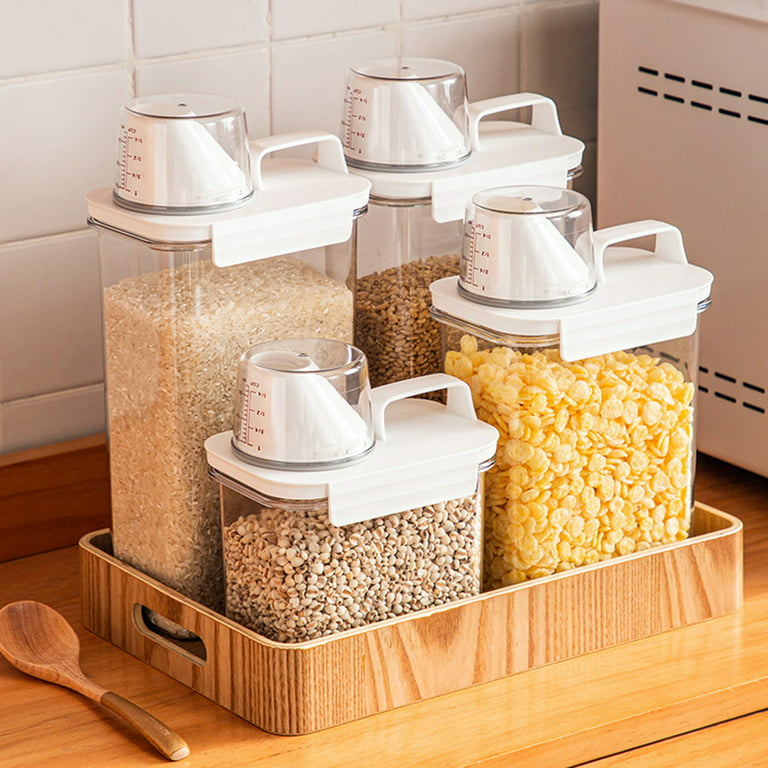 MCIRCO Kitchen Canisters Set, 7Pcs Airtight Glass Jars with Bamboo