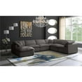 thumbnail image 2 of Maklaine Contemporary Standard Gray Velvet Modular Sectional Sofa, 2 of 3