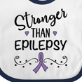 thumbnail image 4 of Inktastic Epilepsy Awareness Ribbon Support Walk Girls Baby Bib, 4 of 4