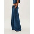 thumbnail image 6 of Women'S Drawstring Wide Leg Jeans Low Waisted Loose Fit Denim Pants Blue S, 6 of 9