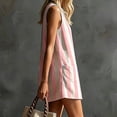 thumbnail image 5 of QUNYINEY Sleeveless Sundresses for Women Mini A Line Summer Striped Tank Dress Cowl Neck with Pockets Loose Fit Casual Dresses, 5 of 7