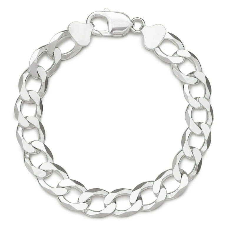 Authentic 925 Sterling Silver 10.5MM Cuban Curb Link Chain Bracelets, Solid  925 Italy, Next Level Jewelry 