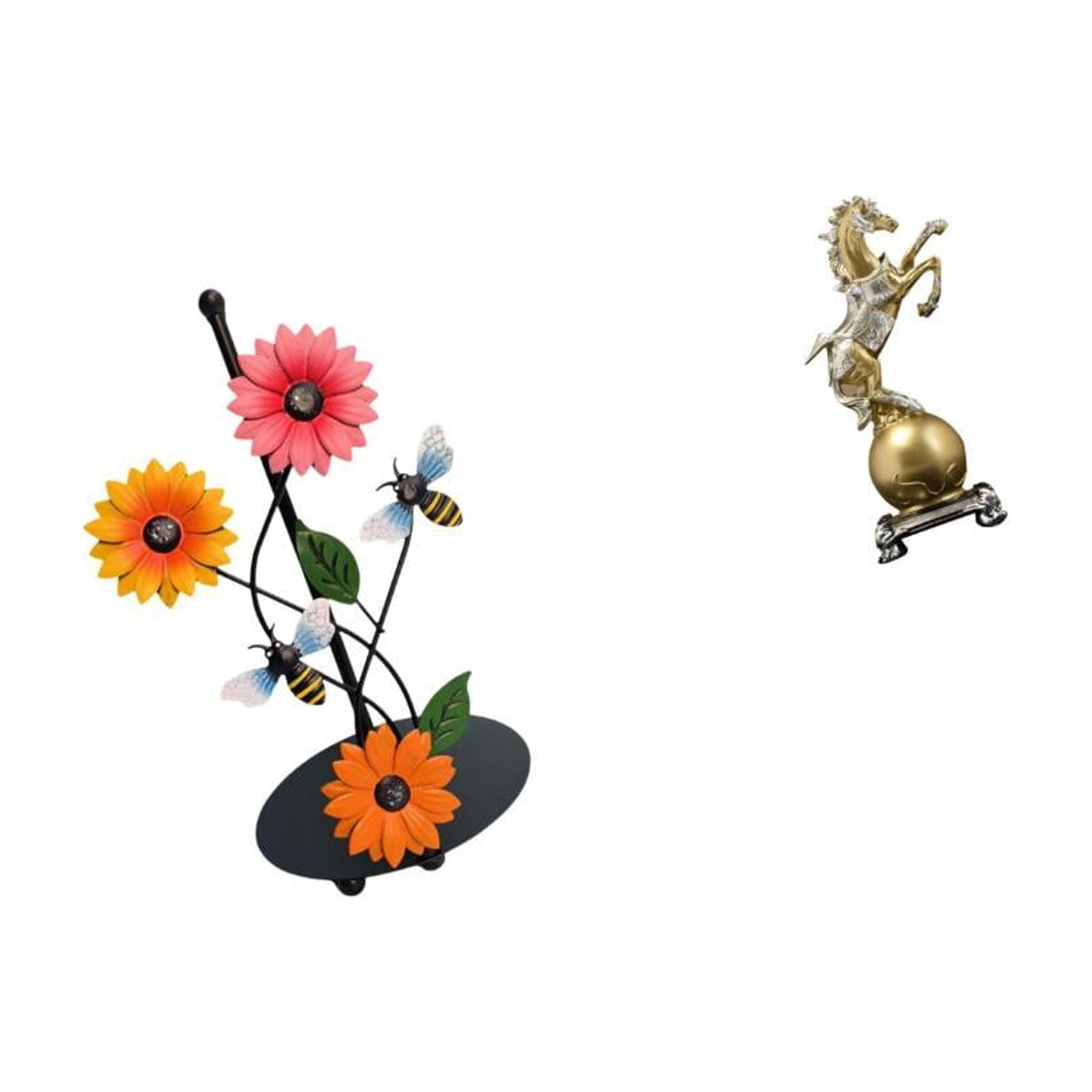Fiocias Horse Paper Towel Holder Dispenser Non Slip Vertical Tissue Holder Rack Resin Decorative Figurine Modern Statue Ornament Collectible for Home Centerpi