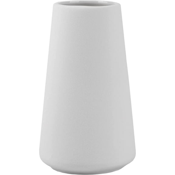 6 Inches White Flower Vase Ceramic Vase for Pampas Grass and Lavender Flowers A Stylish Matte Vase for Modern Table and Shelf Decor