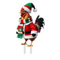 thumbnail image 1 of TIELUTT Interesting Xmas Chicken Garden Ground Stake Adornment Colorful Insert Art Xmas Banners and Signs Customize Flag Garden for Support Ground Light Retractable Banner Stand Custom Banner Sign, 1 of 2