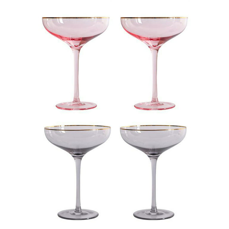 Finster Pilsner Stylish Crystal Mocktail/Cocktail Glasses Set  of - 12 (400 ml, Martini Drink Glass): Martini Glasses