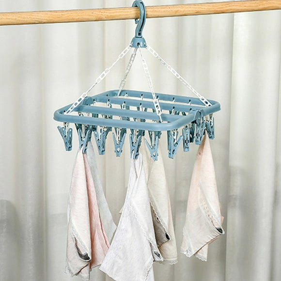 Cagogo under $5 Sock Organizer, Hanger Socks Organizer,With 32 Clips Storage Hanger,Underwear Socks Pantyhose Organizer,Space Saving Closet Organization,Multi Purpose Clothes Hanger