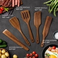 thumbnail image 4 of Juego de 5 Espátulas de Madera, Cucharas de Madera para Cocinar, Utensilios de Cocina Antiadherentes y ., 4 of 5