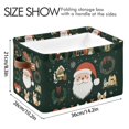 thumbnail image 4 of Yayeee Canvas Storage Basket with Handles for Shelves Fabric Bins Closet Organizer, Whimsical Christmas, 4 of 8
