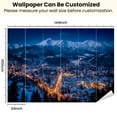 thumbnail image 3 of Peel and Stick Wallpaper Holidays Poland winter Zakopane by night Modern Art Wall Mural Decor Self Adhesive and Removable 100in x 144in, 3 of 8