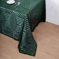 thumbnail image 5 of Efavormart 90"X132" Hunter Emerald Green Sparkly Sequin Geometric Tulle Rectangular Tablecloth, 5 of 10