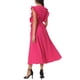 thumbnail image 3 of INSPIRE CHIC Vestido Midi Casual para Mujeres con Volantes, Sin Mangas, Cuello Redondo, Plisado, Fluido y con Cinturón en Rosa Fucsia, 3 of 6