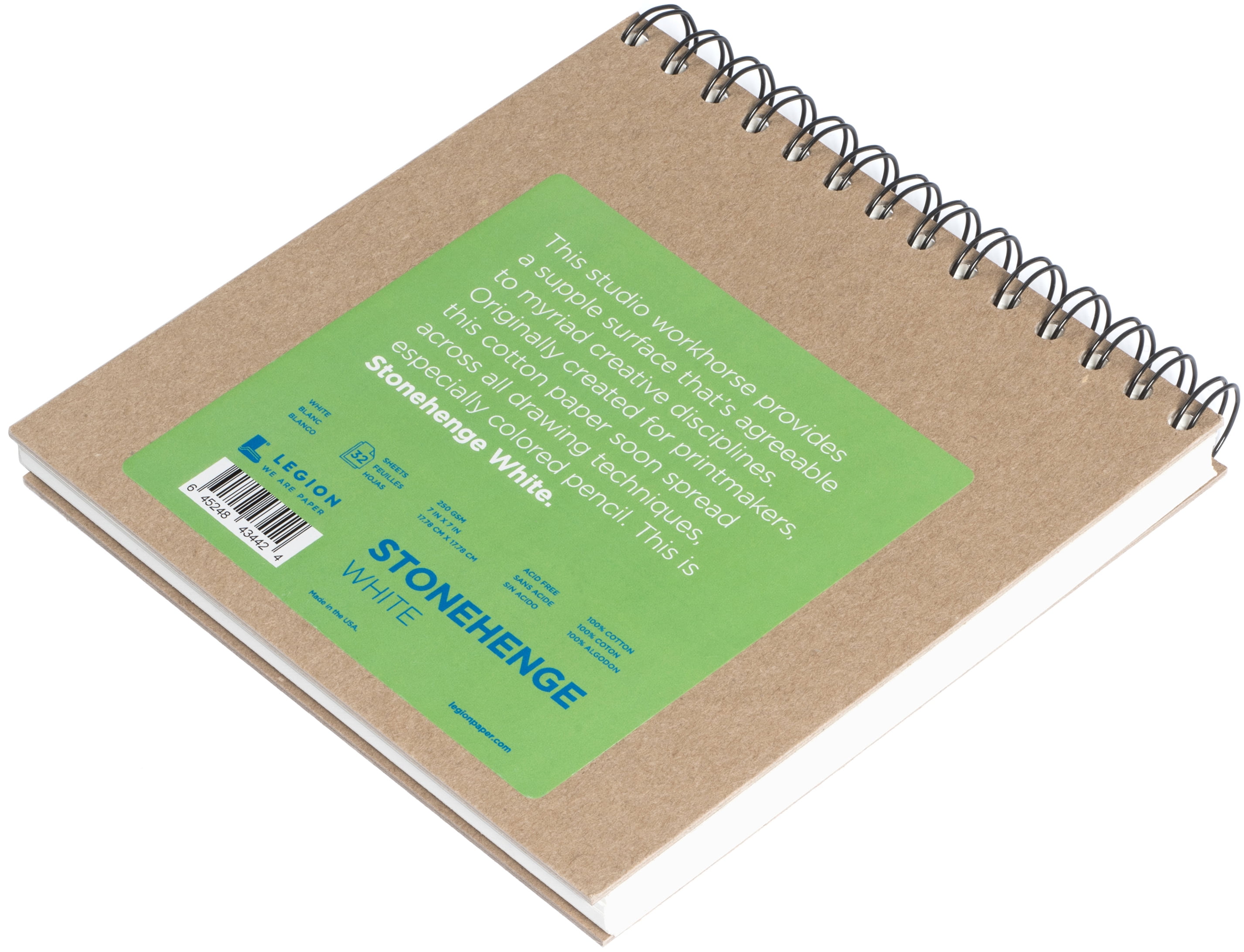 Legion Paper Stonehenge Wired Pad, 32 Sheets, 7in x 7in