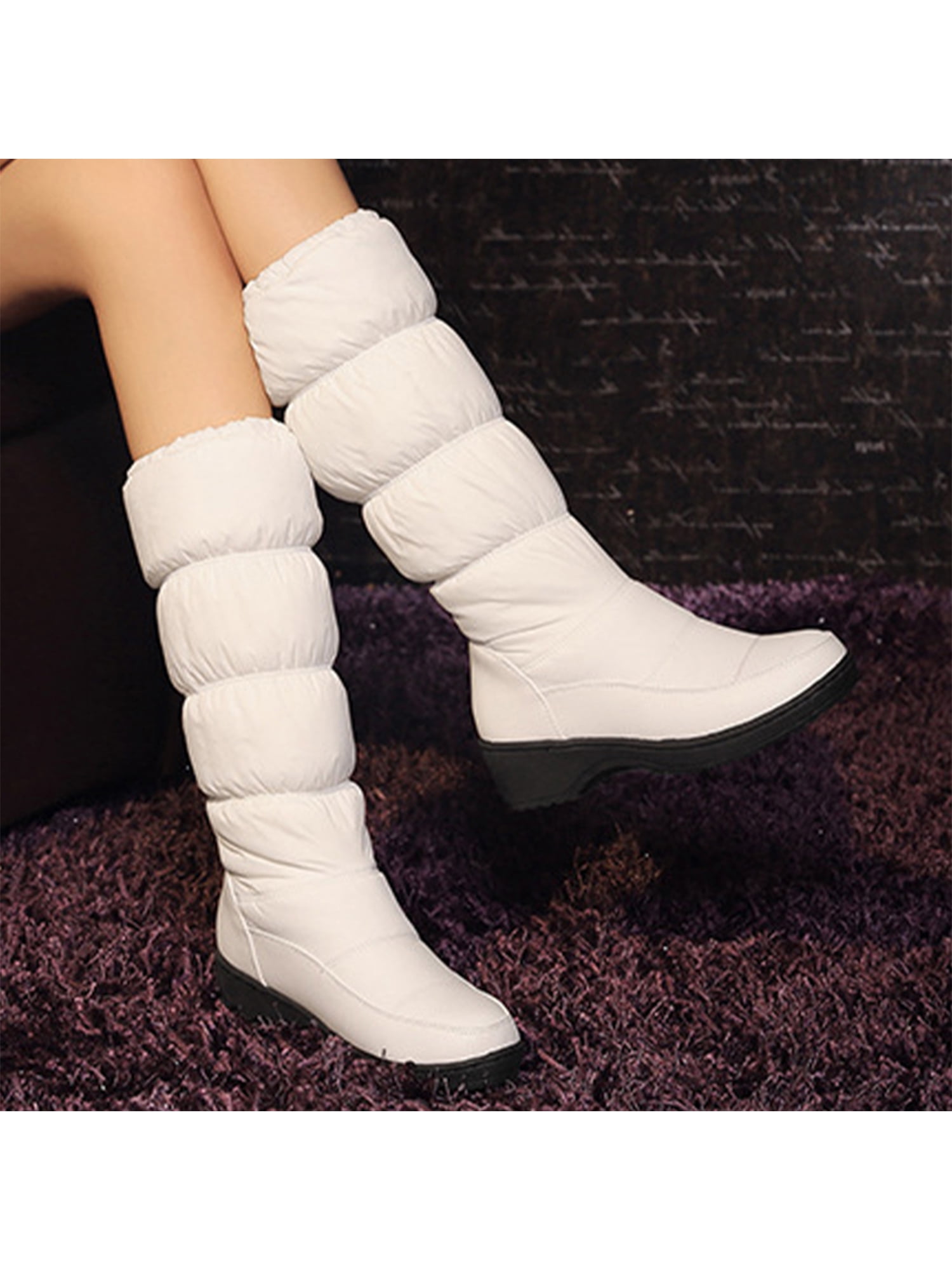 White Mountain Women s Mid Calf Rhinestone Cozy Boot