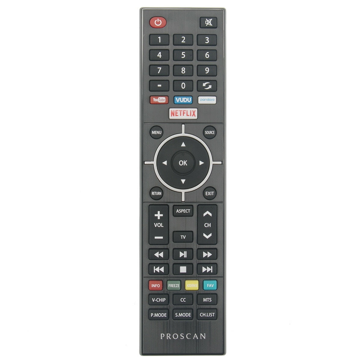 New Remote Control for Proscan TV with Vudu Netflix Youtube Shortcut Key