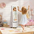thumbnail image 4 of Costway Kids Jewelry Cabinet with Full-Length Mirror Foldable Drawer Anti-toppling System White, 4 of 10