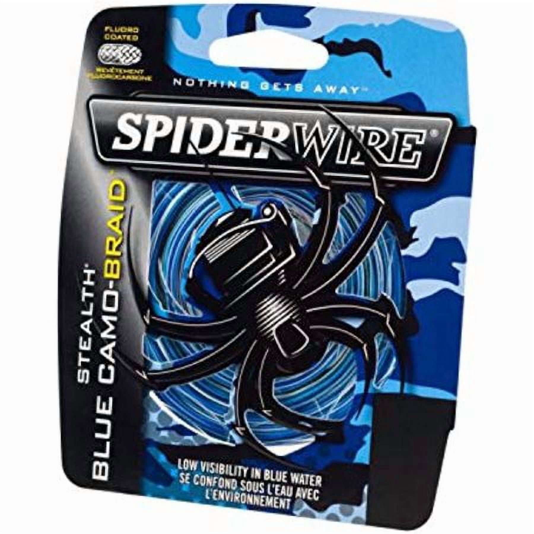 SpiderWire Stealth® Blue Camo Braid Fishing Line, Blue Camo, 80 lb Test Strength, 500 yd