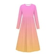 thumbnail image 4 of Mikilon Girls Maxi Dress Long/Short Sleeve Casual Holiday Dress with Pockets for 5-13 Years, 4 of 6