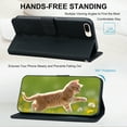 thumbnail image 5 of ELEHOLD Case for iPhone 8 Plus/7 Plus, Premium PU Leather Wallet Flip Case Folio Cover with Card Holder Kickstand,Black, 5 of 5