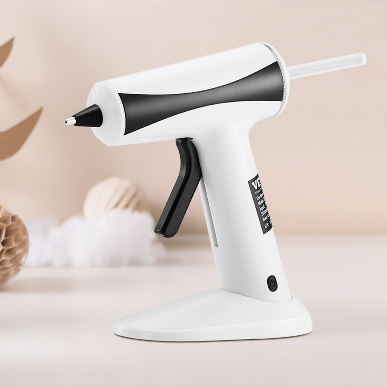 High Temp Rechargeable Hot Glue Gun, Cordless with 20 Pcs Glue Sticks, 2200mAh Battery, Fast Preheating for Arts, Crafts, DIY Fixes