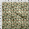 thumbnail image 4 of oneOone Cotton Cambric Light Green Fabric Kids Floral Sewing Material Print Fabric By The Yard 42 Inch Wide, 4 of 4