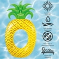 thumbnail image 4 of Northlight 72" Yellow Pineapple Inflatable Tube Ring Swimming Pool Float, 4 of 6