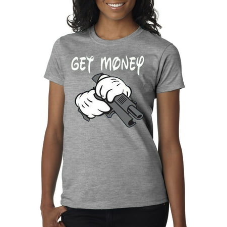 New Way 099 - Women's T-Shirt Get Money Cartoon Hands