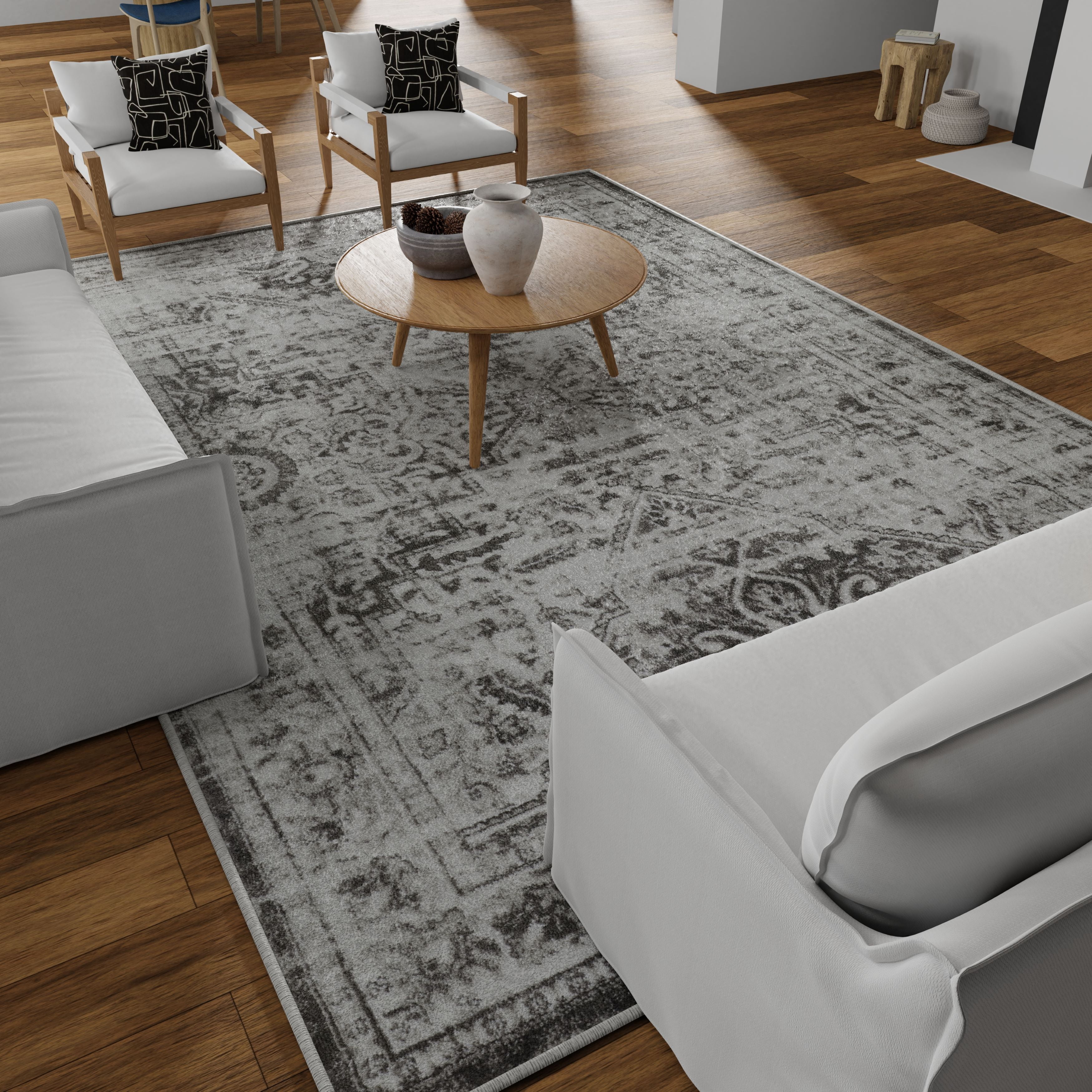 Loomaknoti Rhane Aliziaz 4' x 6' Ivory Oriental Indoor Polypropylene Area rug