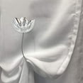 thumbnail image 2 of Set of 2 Magnetic Tulip Curtain Tiebacks – Elegant Resin Design with Strong Magnet – Chrome, 2 of 6