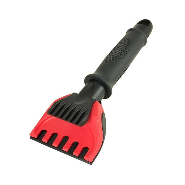 Raspador de hielo SubZero Polar Vortex, 28 cm, mango de 28 cm, negro y rojo