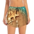 thumbnail image 2 of KLL Starfish And Seashell 1 Pattern Shorts Women,Athletic Shorts High Waisted Running Shorts Pocket Sporty Short Gym Elastic Workout Shorts-Large, 2 of 7