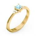 thumbnail image 3 of Birthstone Heart Ring with Shoulder Accents - Blue Topaz (December), 3 of 4