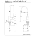 thumbnail image 5 of Kingston Brass LS8610CTL Continental Single-Handle Bar Faucet, Matte Black, 5 of 5