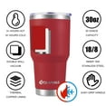 thumbnail image 3 of AQUAPHILE 30 oz Tumbler with Lid and Straw, Stainless Steel Vacuum Insulated Water Coffee Tumbler Cup, Double Wall Powder Coated Spill-Proof Travel Mug Thermal Cup,Red, 3 of 5