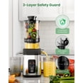 thumbnail image 3 of Kismile Cold Press Juicer Machine with Touch Control & 3 Modes, 4.5&rdquo; Wide Feed Chute Slow Juicer for Whole Fruits & Vegetables, Stainless Steel, 3 of 8