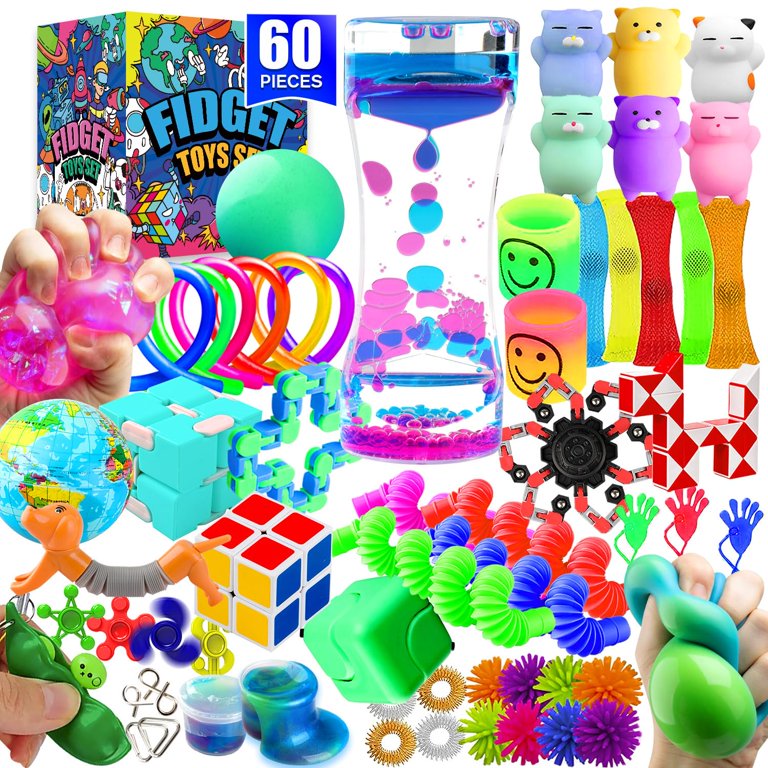 nobasco 60 Pack Sensory Fidget Toys Set, Party Toy Assortment