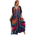 thumbnail image 1 of LinYooLi Robe de Plage pour Femmes, Longue Blouse Imprimée, Grande Taille, Robe de Bikini, Robe de Vacances, 1 of 2