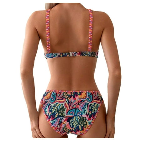 Women High Waisted Bikini Sets Tummy Control Swimsuits Two Piece Cheeky Swim Suits 2025 V-Neck Halter Ruched Bikinis Bottoms Bathing Suits