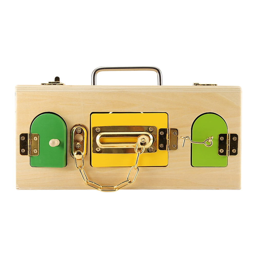 OTVIAP Colorful Lock Case Box Kids Children Educational Preschool Training Toys, Lock Case Toy