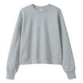 thumbnail image 2 of Cropped Sweatshirts for Women 2025 Long Sleeve Crewneck Plain Basic Sweatshirt Pullover Tops Fall Winter Outfits, 2 of 3