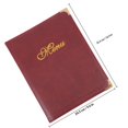 thumbnail image 2 of unbranded 1Ud Menu Holder Roja De Cuero Con Resistente Y Reutilizable Para Restaurantes, 2 of 8