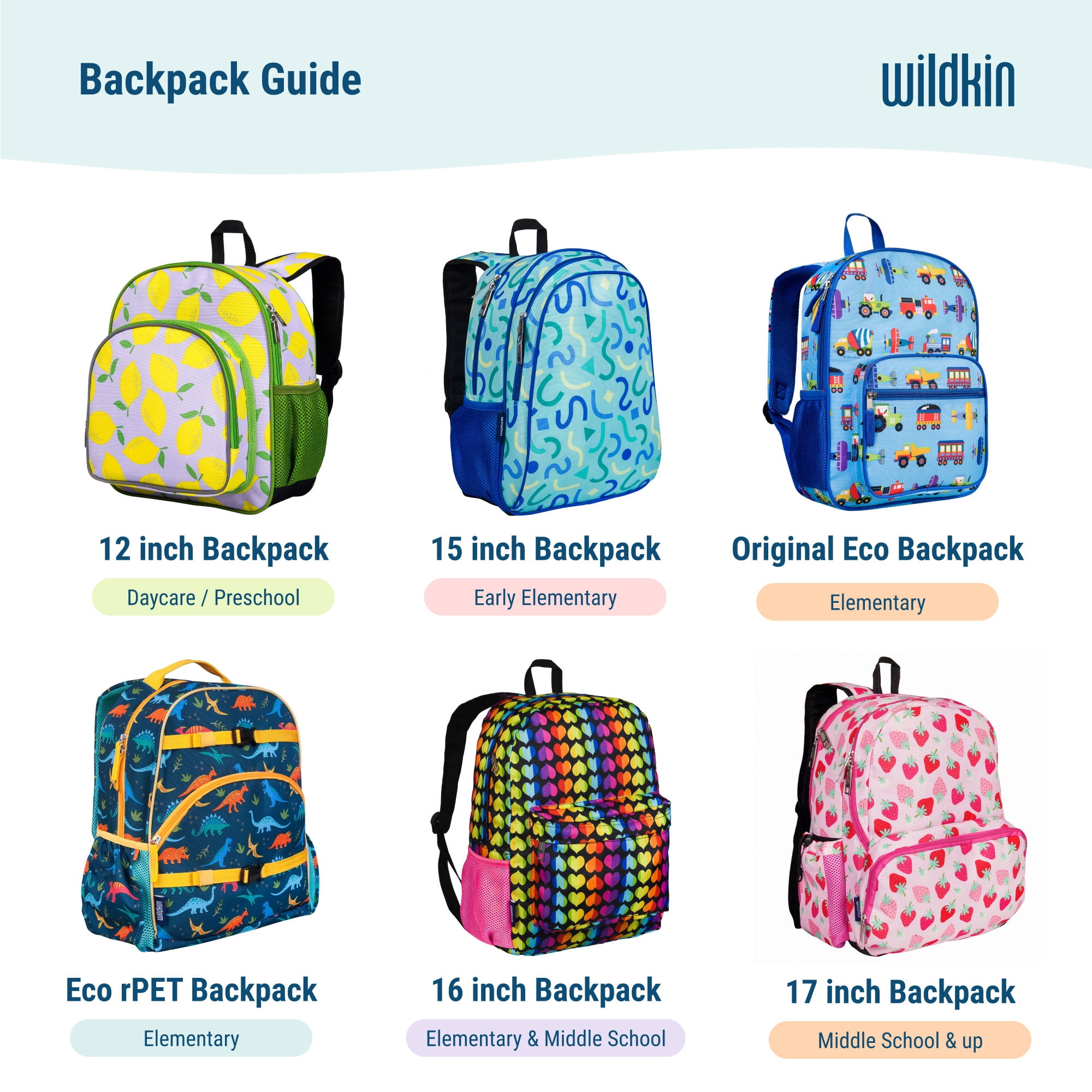 Wildkin Kids 12 Inch Backpack for Toddler Boys and Girls, Insulated Front Pocket (Big Fish Blue)