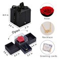thumbnail image 4 of Eightown Ramo De Rosas Artificiales – Flores De Rosas Rojas Preservadas Con Collar De Amor Para Ella – Regalos Únicos Día De San Valentín Día De La Madre Acción De Gracias Cumpleaños Aniversario, 4 of 5