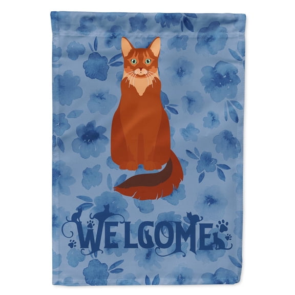 Carolines Treasures CK5065CHF Somali Cat Welcome Flag Canvas House Size Large multicolor