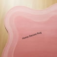 thumbnail image 3 of Solid Pink Irregular Shaped Rug – Hand Tufted Plain Design for Stylish Home Decor, 3 of 5