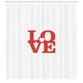 thumbnail image 3 of Ambesonne Love Shower Curtain, Valentines Day Romance, 69"Wx84"L, Red White, 3 of 3