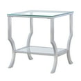 thumbnail image 3 of Saide Square Glass Top Side End Table Chrome, 3 of 5