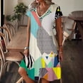 thumbnail image 2 of Summer Savings! Enjoytime Women Casual Loose Boho Mini Dress Short Sleeves Summer Beach Dresses Fashion Flowy Wrap Plus Size Dresses for Curvy Women, 2 of 6