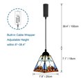 thumbnail image 3 of Kiven H Track Pendant Lightning,Adjustable Cord Length,Tiffany Style H Track Lighting Pendant Lights, 1 Light, 3 of 7